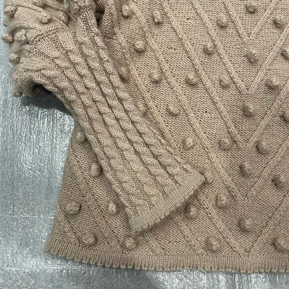 [M]Chicwish Blush Pink Pom Batwing LS Wool Blend Sweater Crew neck - Picture 5 of 13